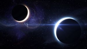 Preview wallpaper lunar eclipse, solar eclipse, space