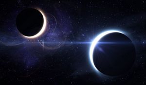 Preview wallpaper lunar eclipse, solar eclipse, space