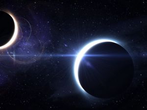 Preview wallpaper lunar eclipse, solar eclipse, space