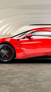 Preview wallpaper lykan, hypersport, w motors, red, side view