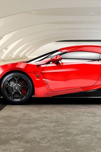 Preview wallpaper lykan, hypersport, w motors, red, side view