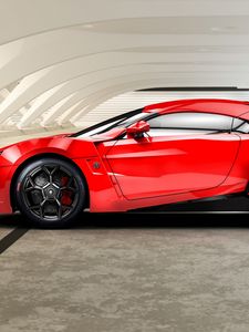 Preview wallpaper lykan, hypersport, w motors, red, side view