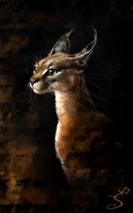 Preview wallpaper lynx, art, big cat, predator