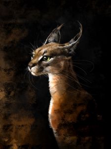Preview wallpaper lynx, art, big cat, predator