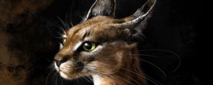 Preview wallpaper lynx, art, big cat, predator