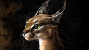Preview wallpaper lynx, art, big cat, predator