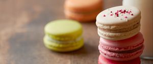 Preview wallpaper macaron, dessert, cake, colorful