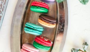 Preview wallpaper macarons, biscuits, dessert, colorful