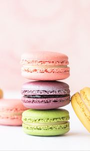 Preview wallpaper macarons, cake, dessert, colorful, baked goods