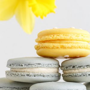 Preview wallpaper macarons, cake, dessert, pastries, flower