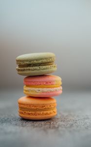 Preview wallpaper macarons, cookies, colorful, dessert, macro