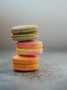 Preview wallpaper macarons, cookies, colorful, dessert, macro