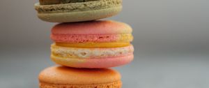 Preview wallpaper macarons, cookies, colorful, dessert, macro