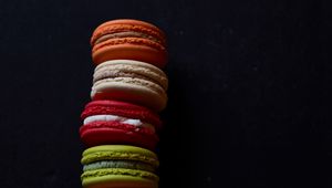 Preview wallpaper macarons, cookies, dessert, pastries, colorful