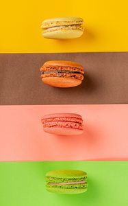 Preview wallpaper macarons, cookies, dessert, colorful, bright