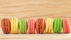 Preview wallpaper macarons, cookies, pastries, dessert, colorful