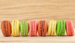 Preview wallpaper macarons, cookies, pastries, dessert, colorful