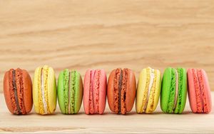 Preview wallpaper macarons, cookies, pastries, dessert, colorful