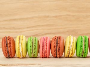 Preview wallpaper macarons, cookies, pastries, dessert, colorful