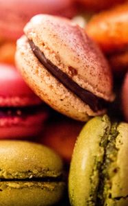 Preview wallpaper macarons, cookies, pastries, colorful, dessert