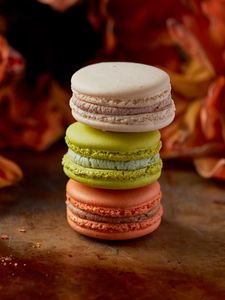 Preview wallpaper macarons, dessert, cakes, baked goods, colorful