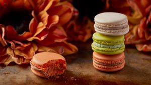 Preview wallpaper macarons, dessert, cakes, baked goods, colorful