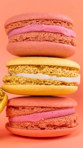Preview wallpaper macarons, dessert, cakes, pink