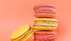 Preview wallpaper macarons, dessert, cakes, pink