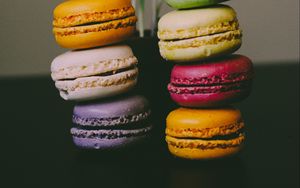 Preview wallpaper macaroons, almond biscuits, dessert, colorful