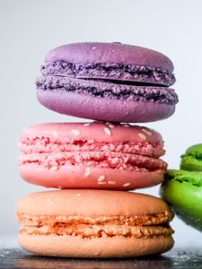 Preview wallpaper macaroons, almond biscuits, pastries, colorful