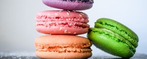 Preview wallpaper macaroons, almond biscuits, pastries, colorful