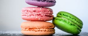 Preview wallpaper macaroons, almond biscuits, pastries, colorful