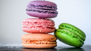 Preview wallpaper macaroons, almond biscuits, pastries, colorful