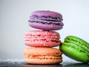 Preview wallpaper macaroons, almond biscuits, pastries, colorful