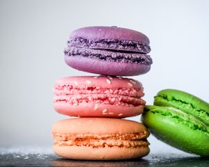 Preview wallpaper macaroons, almond biscuits, pastries, colorful