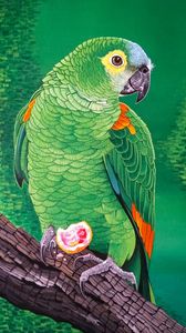 Preview wallpaper macaw, parrot, bird, bright, branch, art