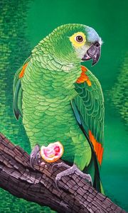 Preview wallpaper macaw, parrot, bird, bright, branch, art