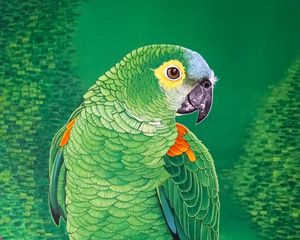 Preview wallpaper macaw, parrot, bird, bright, branch, art