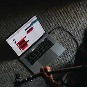 Preview wallpaper macbook, keyboard, guitarist, guitar, training, chords