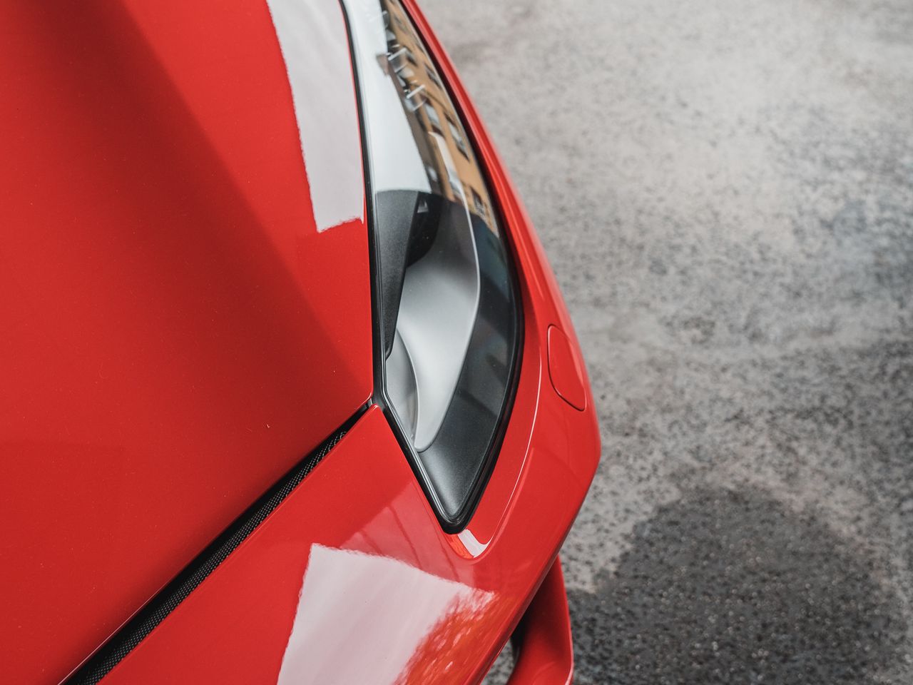 1280x960 Wallpaper machine, aerial view, headlight, red