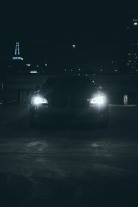 Preview wallpaper machine, headlight, light, night, dark