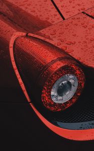 Preview wallpaper machine, headlight, red, drops