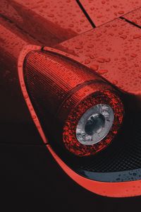 Preview wallpaper machine, headlight, red, drops