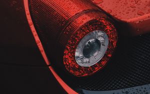 Preview wallpaper machine, headlight, red, drops