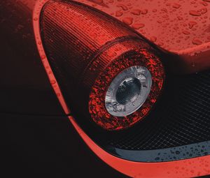 Preview wallpaper machine, headlight, red, drops