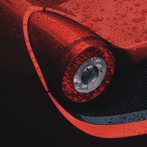 Preview wallpaper machine, headlight, red, drops