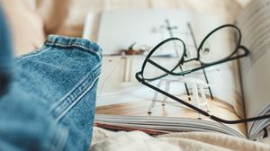 Preview wallpaper magazine, glasses, jeans, cloth