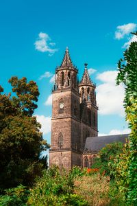 Preview wallpaper magdeburg cathedral, architecture, building, trees, greenery