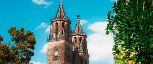 Preview wallpaper magdeburg cathedral, architecture, building, trees, greenery