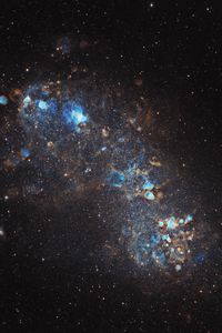 Preview wallpaper magellanic cloud, galaxy, glow, stars, space